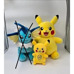 BABW Pokemon Pikachu Plush Plus One Small Plush Bundle Lot